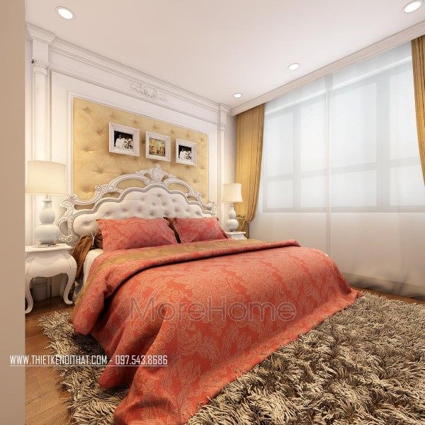 Thiết kế nội thất phòng ngủ Master căn hộ Park Hill Premium